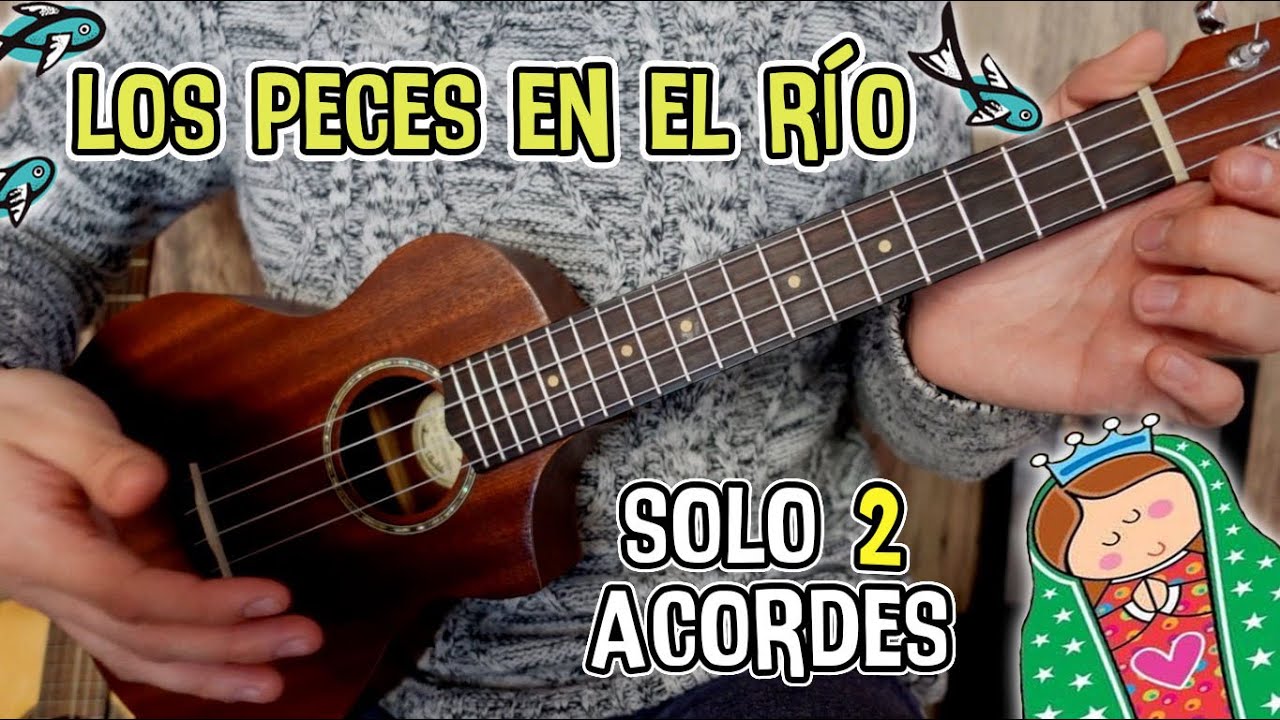 Como tocar LOS PECES EN EL RÍO - Tutorial ukulele - Villancicos para navidad