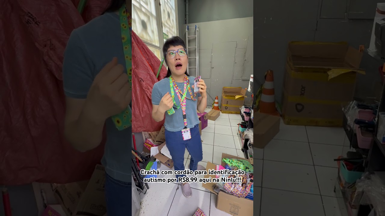 Crach&aacute; com cord&atilde;o para identifica&ccedil;&atilde;o autismo por R$8,99 aqui na Ninlu!!!