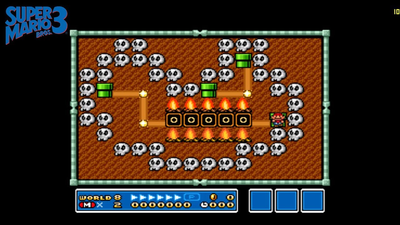SUPER MARIO BROS 3 - WORLD 8 HAND TRAP LEVELS