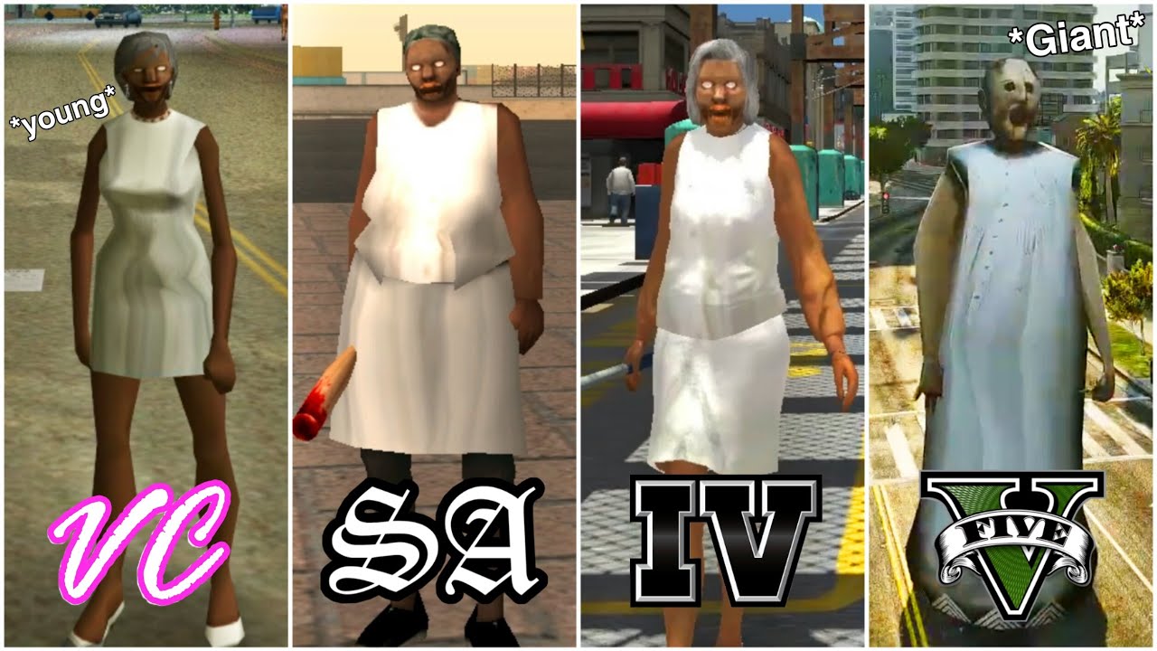 Evolution of GRANNY in GTA Games | Scary Granny Visits GTA