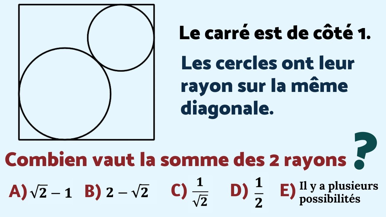 LA SOMME DES 2 RAYONS ✏️