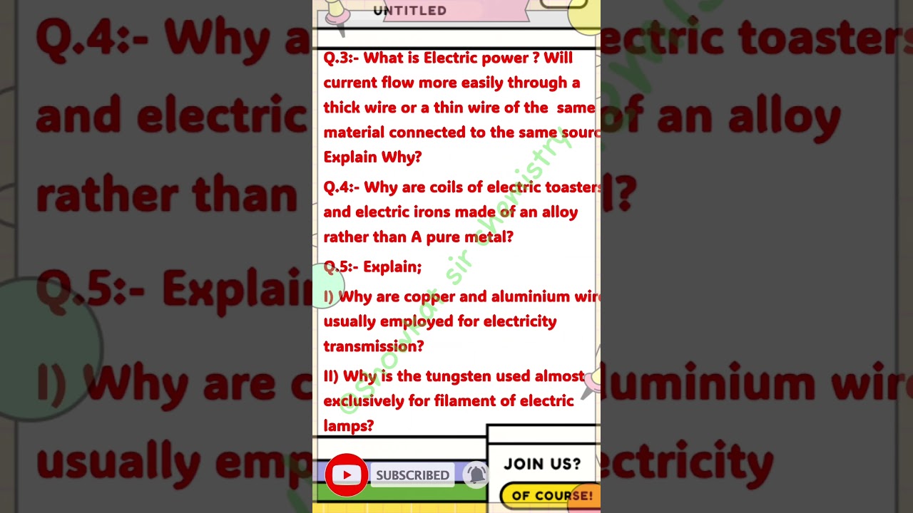 jkbose electricity class 10 important questions 2025🔥 class 10 science important questions 2025