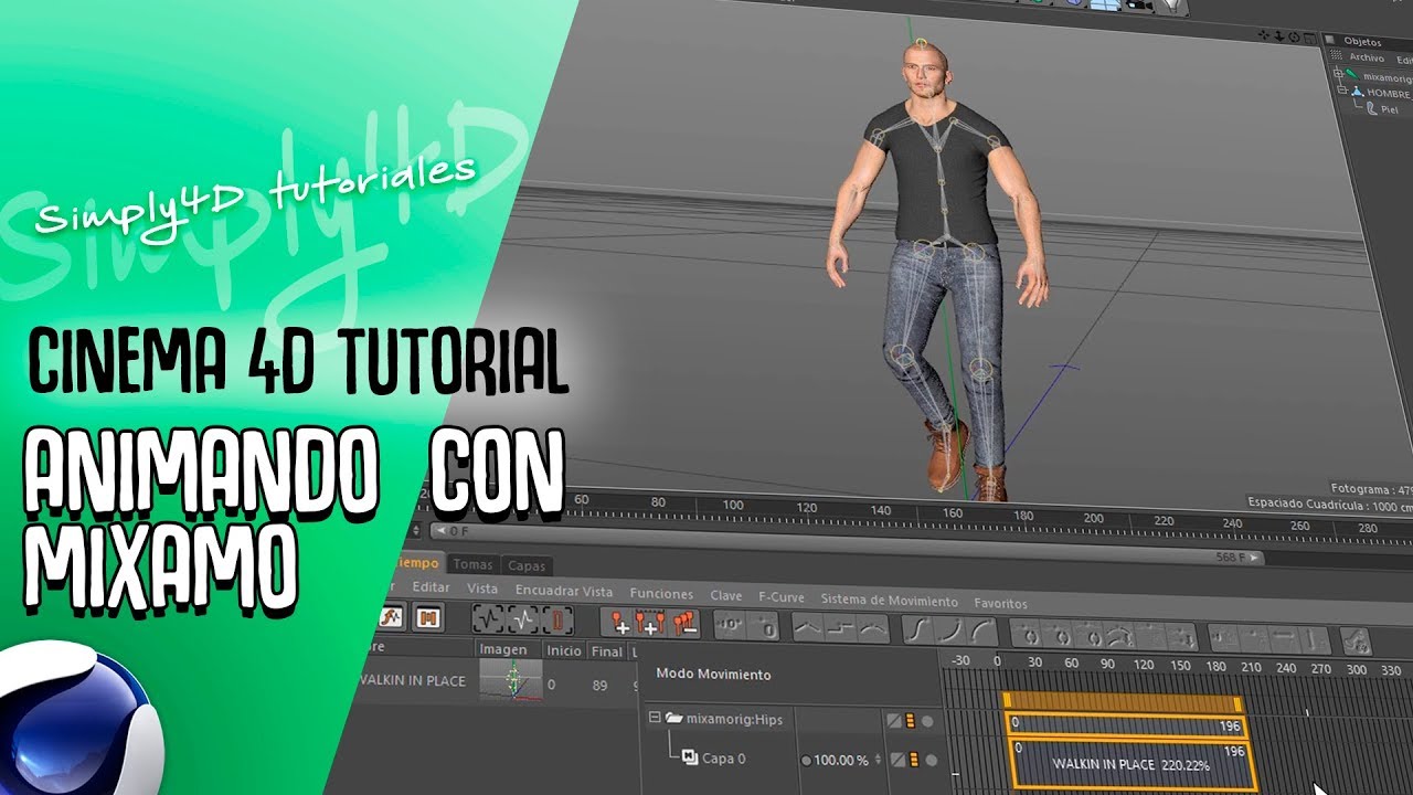 COMO USAR ADOBE MIXAMO PARA CREAR ANIMACIONES EN CINEMA