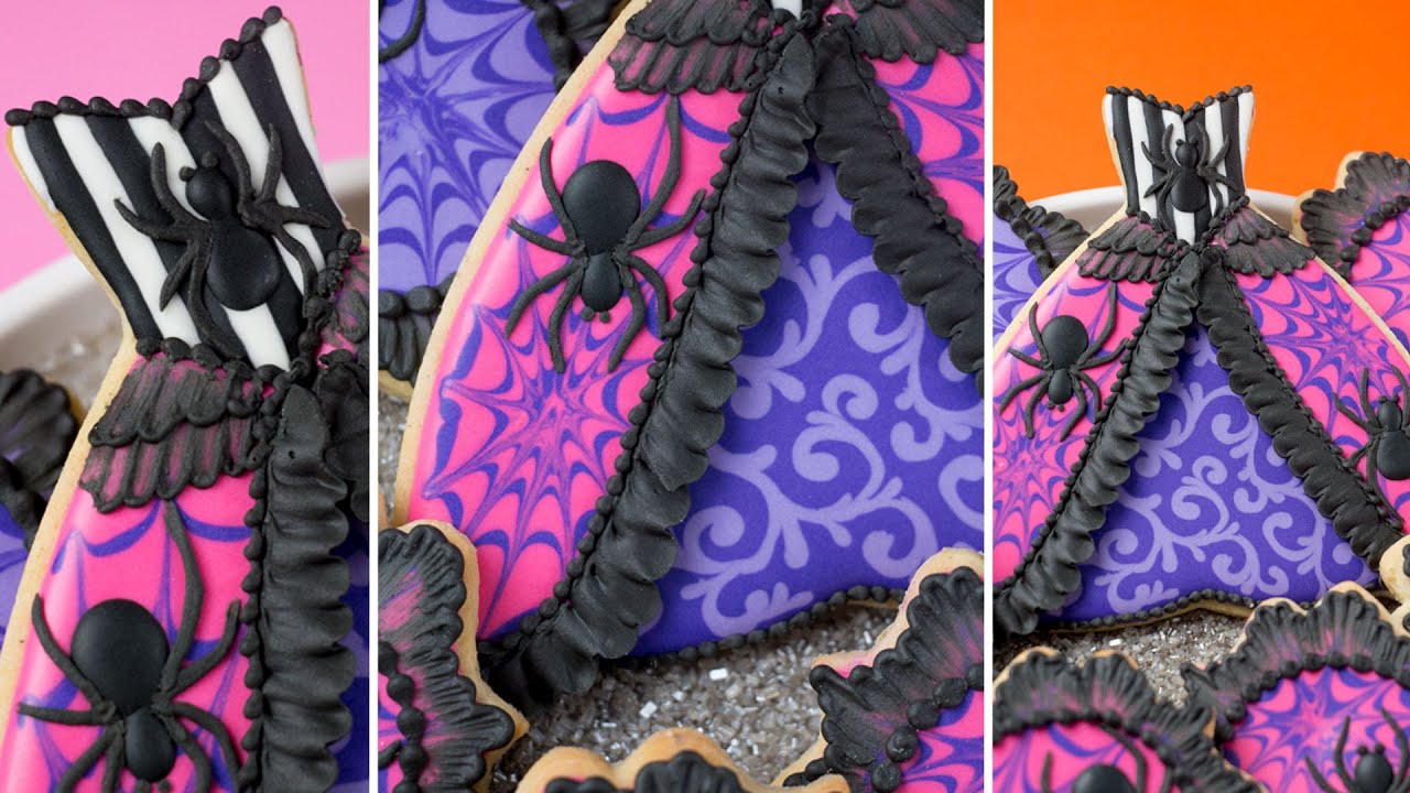 SPIDER QUEEN HALLOWEEN COOKIE | Royal Icing Cookie Decorating Tutorial