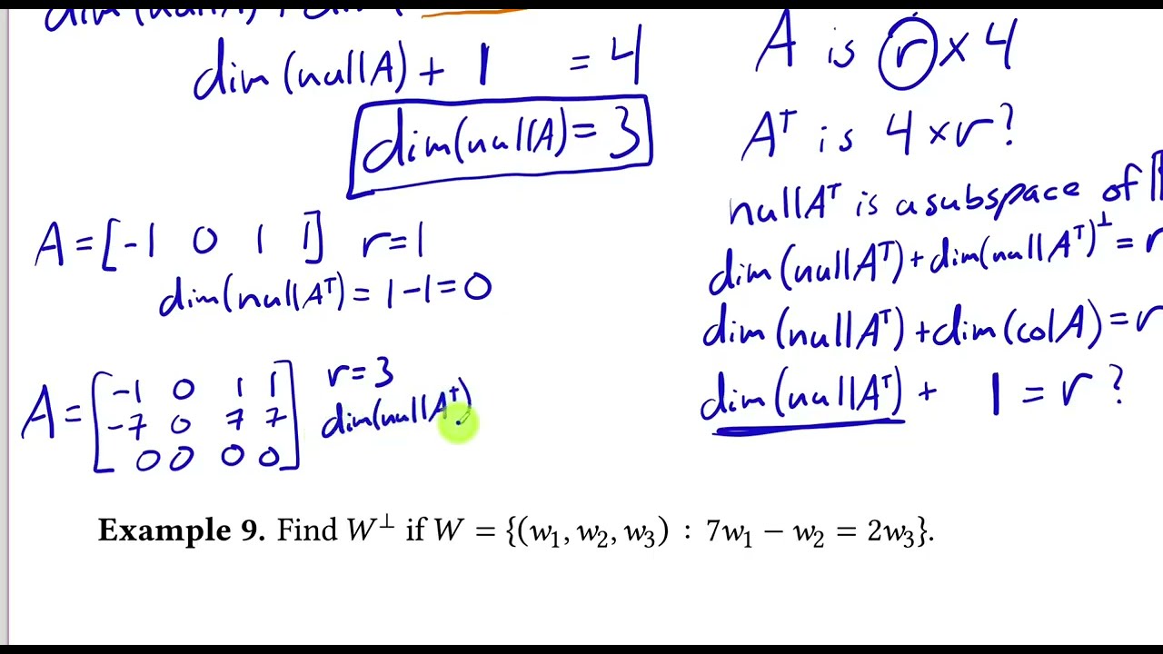 Linear Algebra 5.1 part 5