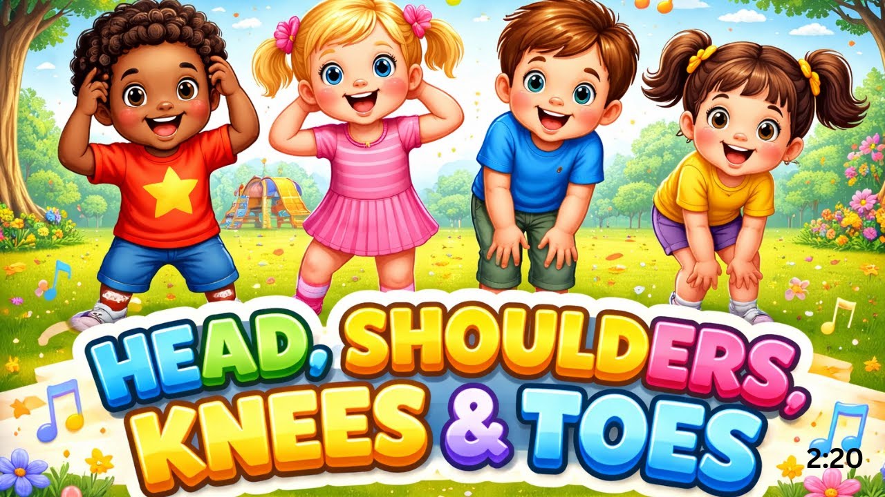 Fun Kids Rhyme | Head, Shoulders, Knees and Toes Dance Song