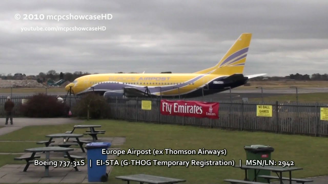 Europe Airpost 733 | Take Off | 23R Manchester Airport