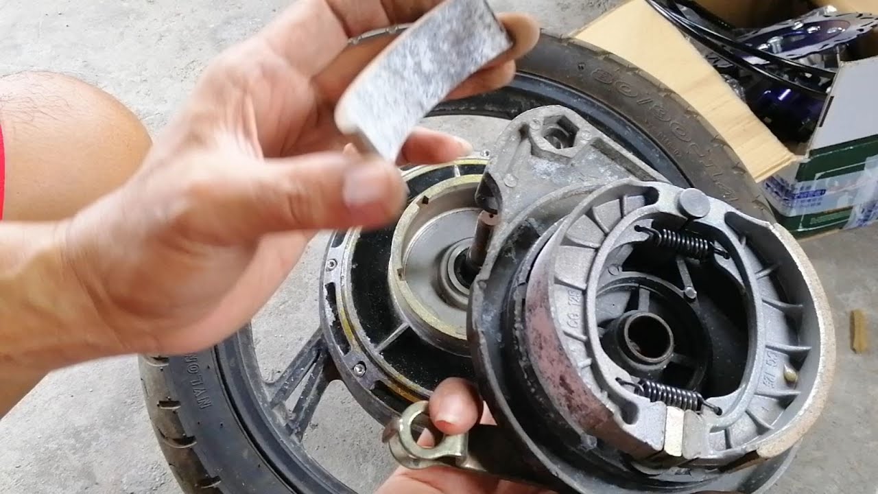 Ebike hub motor removal & brake shoe replacement