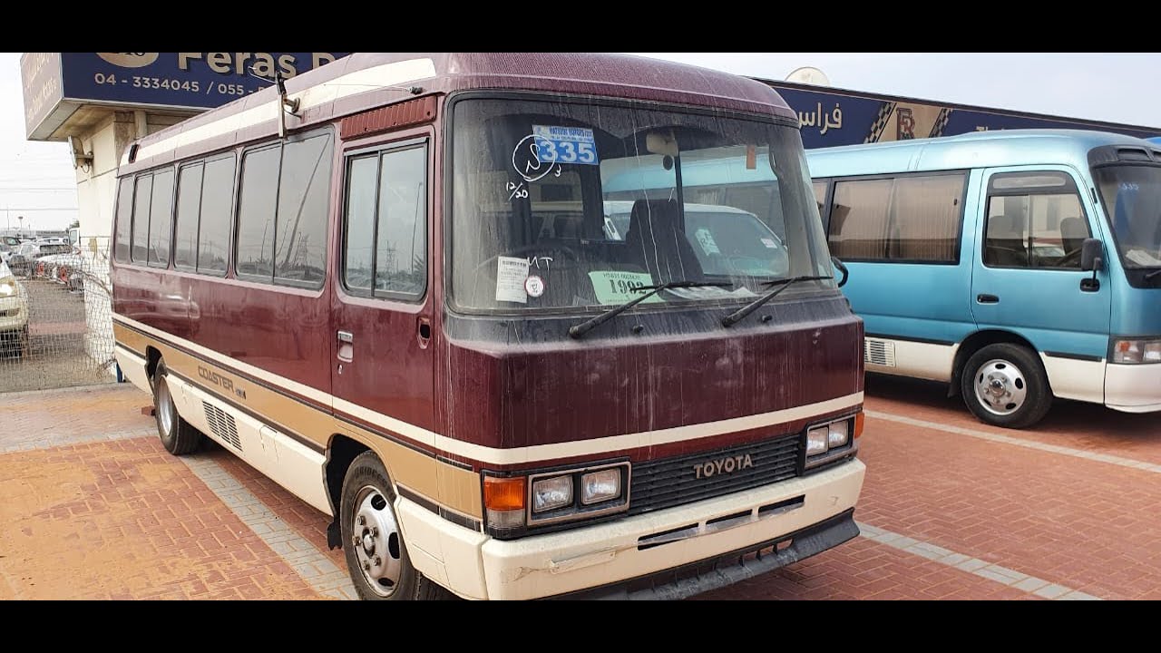 Old used Toyota coaster HDB31 model 1992 for sale, best  deal Toyota coaster for review.