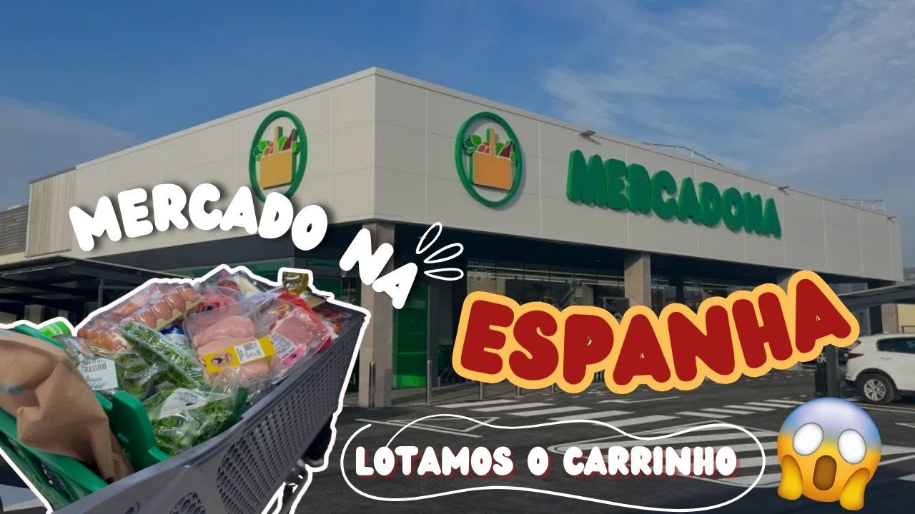É SURREAL OS PREÇOS NO MERCADO DA ESPANHA. LOTEI UM CARRINHO COM 133 EUROS 😱🛒🇪🇸”