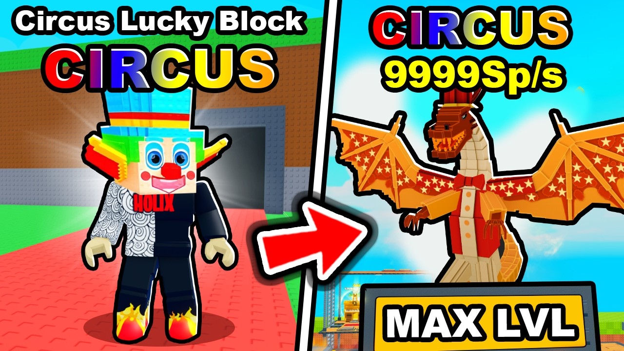 CLOWN INVASION in BE A LUCKY BLOCK 😲😲(ROBLOX)