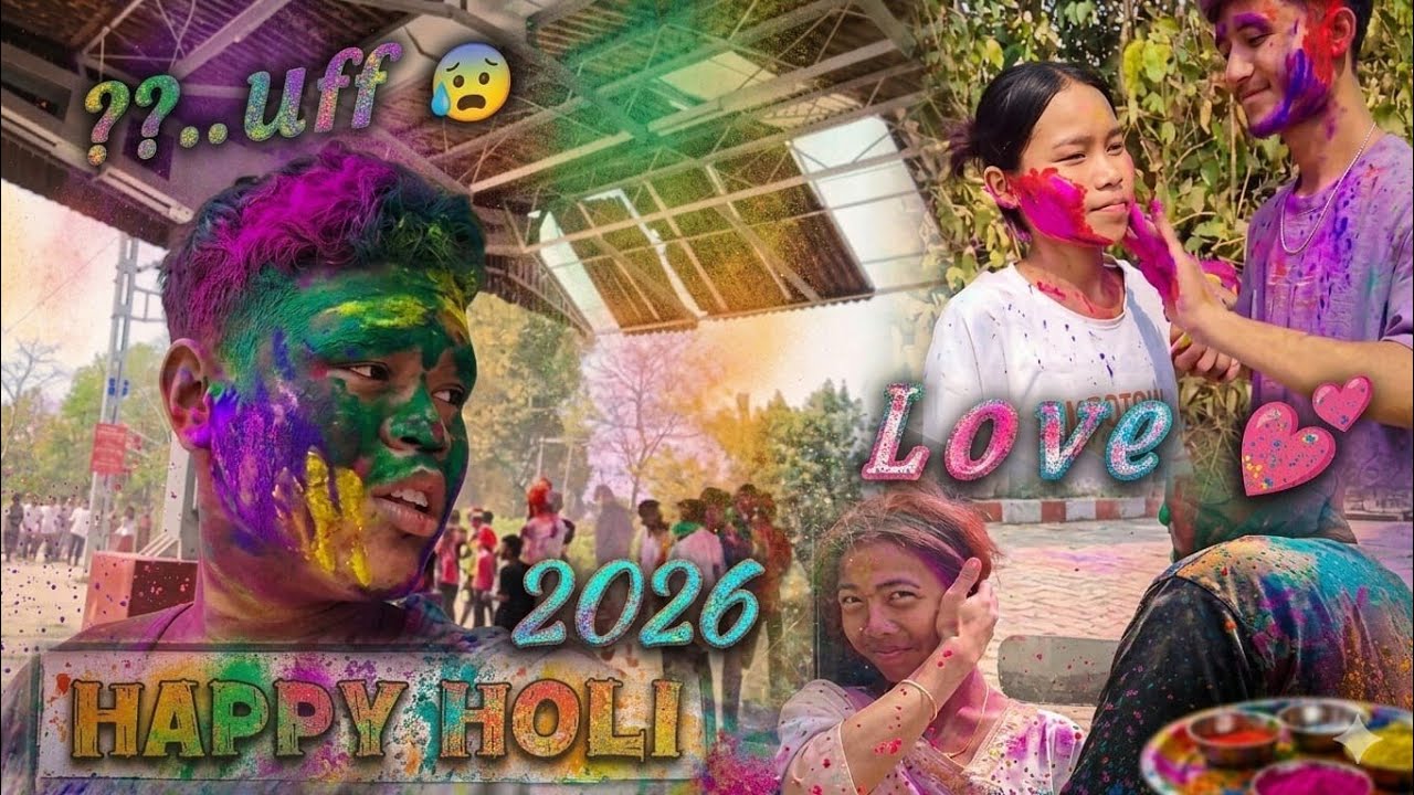 Happy Holi 2026|| Bwrwi Naithok Naithok Thik Khly Rung Silka Ag 😄😄@sopon__tripura_official 