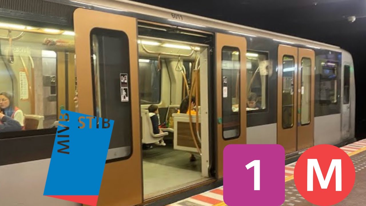 Stib : trajet de la ligne 1 dans M6 boa entre beekkant et gare centrale ( 6011 )