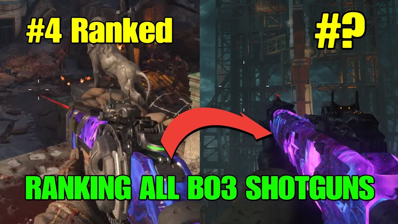 Ranking EVERY SHOTGUN in BLACK OPS 3 ZOMBIES
