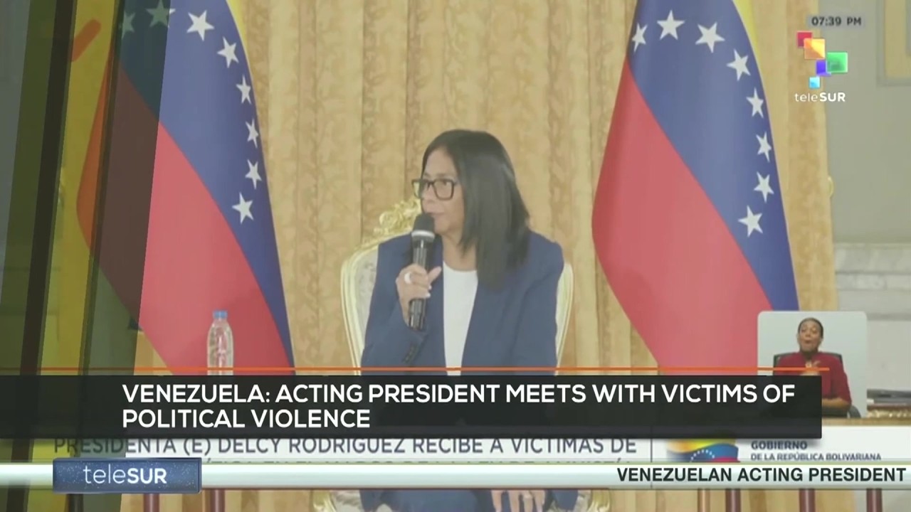 FTS 8:30 26-04: Venezuela: Acting pres. meets with victims of political violence