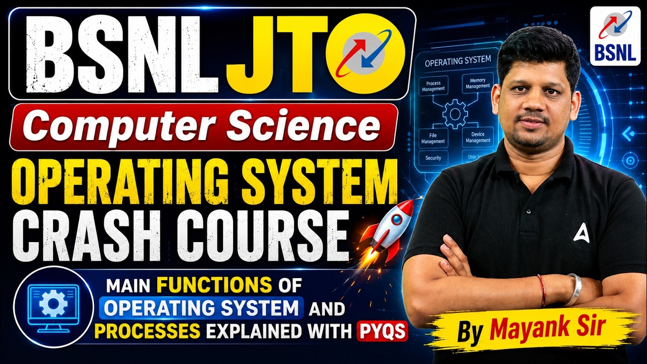 BSNL JTO 2026 | BSNL JTO Computer Science Operating System PYQs | By Mayank Sir