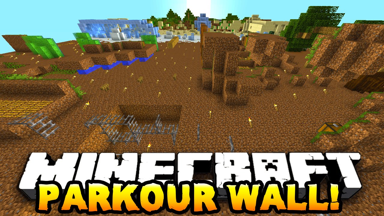 Minecraft INSANE WALL PARKOUR! (Epic Parkour Map) #1 w/PrestonPlayz & MrWoofless