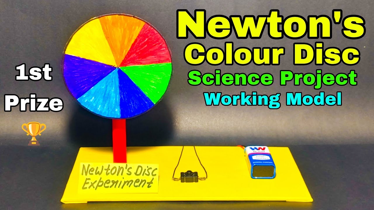 Newtons colour Disc school project,Newtons colour disc,Newtons colour wheel project,Science project