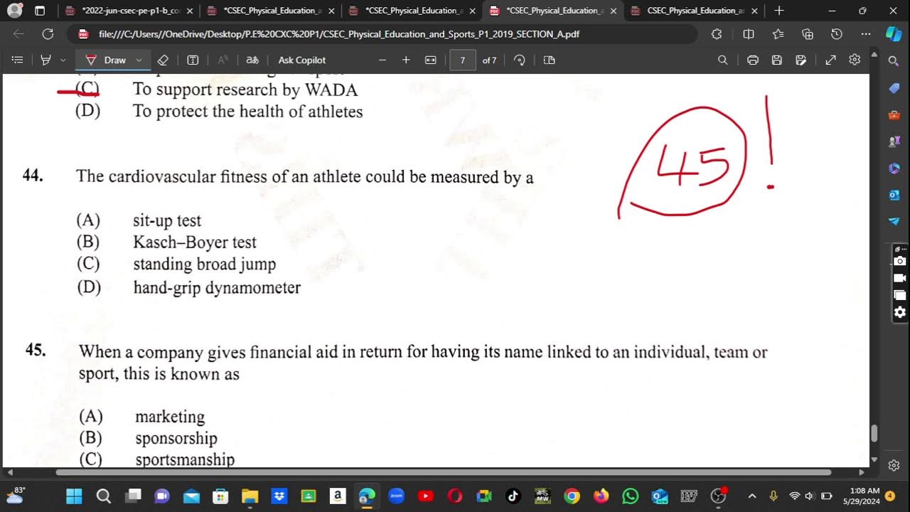 LIVE CSEC PHYSICAL EDUCATION PAPER 1 AND 2 FOR MAY/JUNE 2024 TOMORROW!