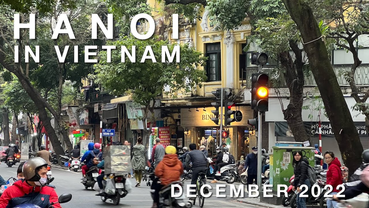[4K]Walking around Hanoi in Vietnam, December 2022