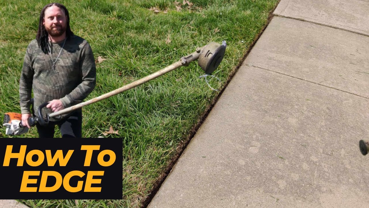 HOW TO EDGE Lawn With a String Trimmer 2024 #lawncarebusiness  #edging #howtoedge