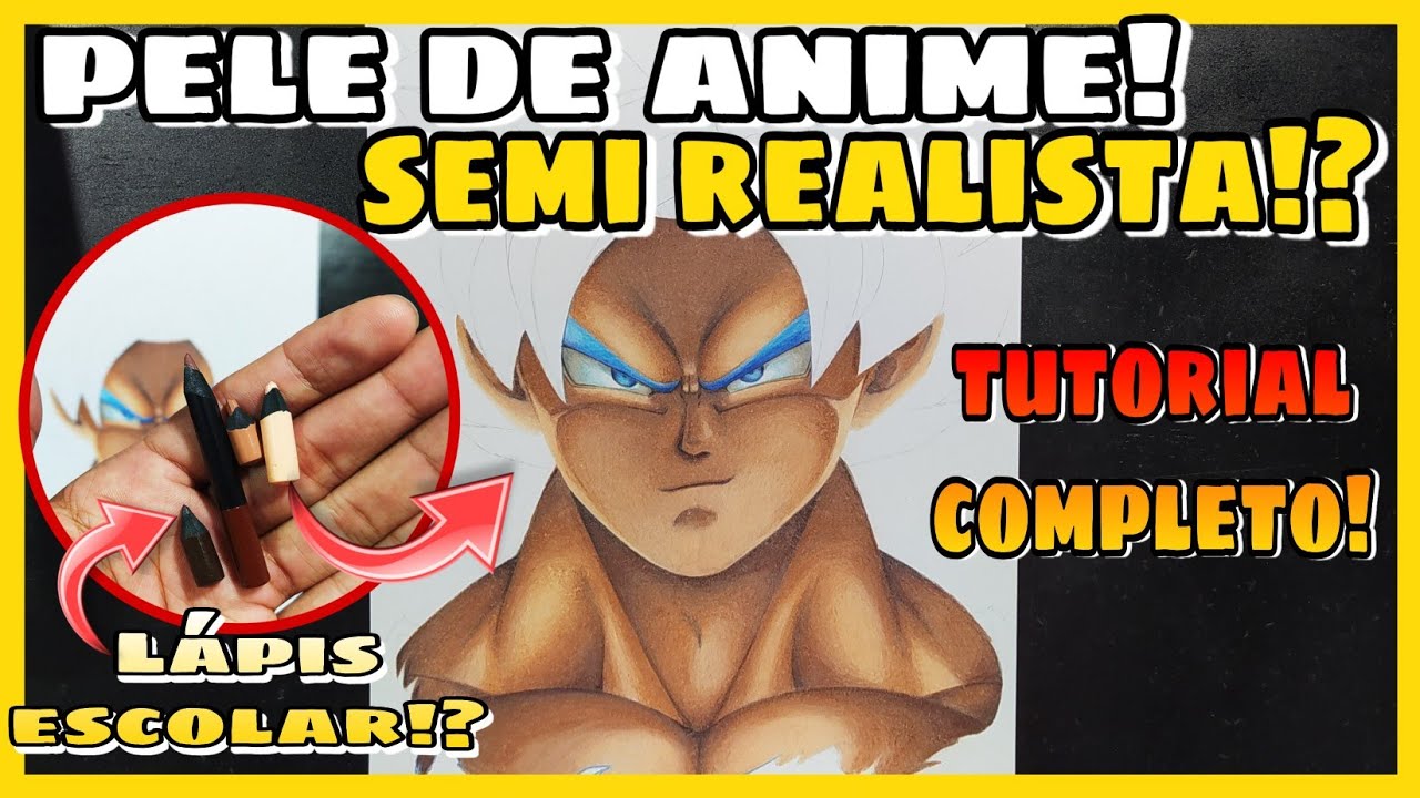 Como Colorir pele de anime! ( Semi realista) pele de anime coloração completa ( lápis escolar)