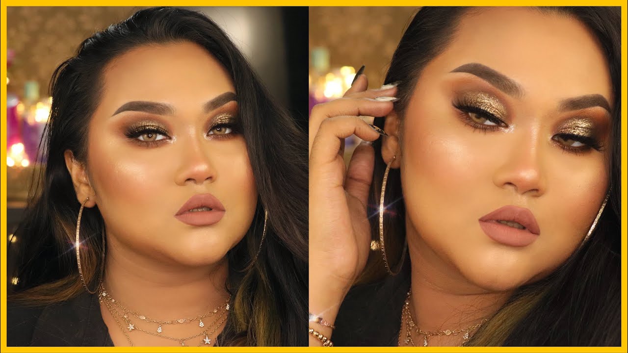 Glittery Bronze Gold Smokey Eye | Raisa Naushin