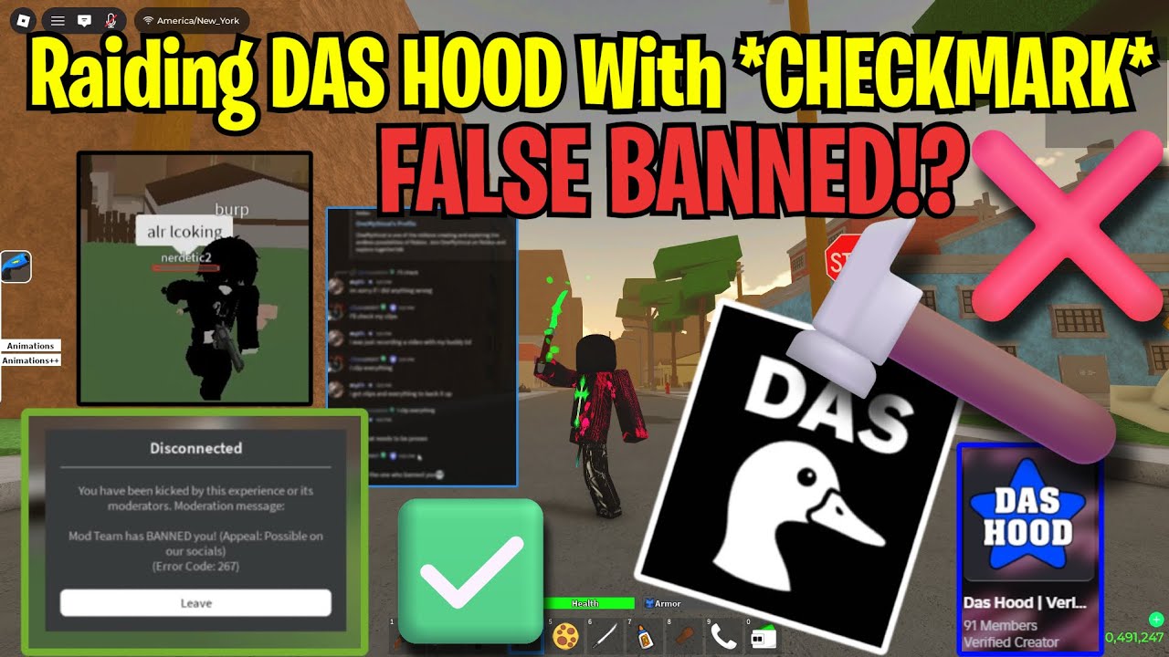 Raiding DAS HOOD With CHECK.. *FALSE BANNED* (✅🔨)