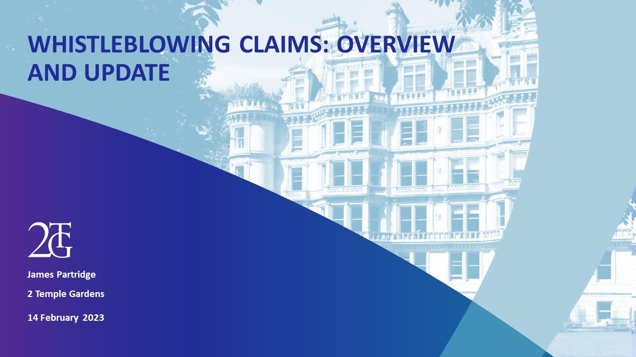 The 2TG Employment Monthly: Whistleblowing Claims: Overview and Update