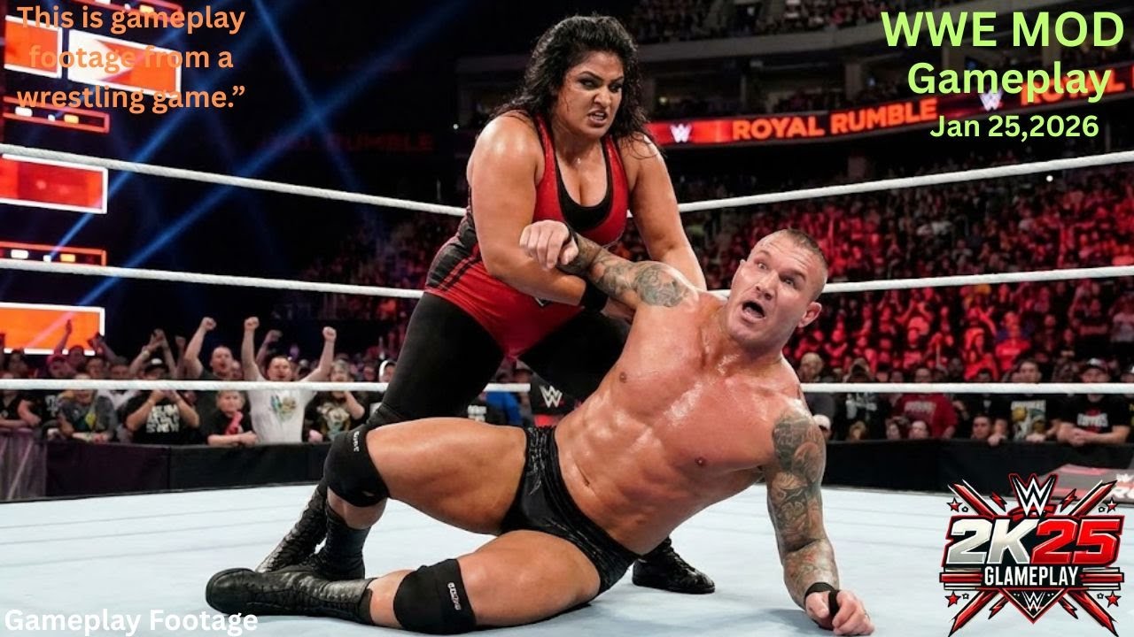 WWE 2K25 - Рэнди Ортон против индийской дивы | Межгендерный матч | 25 января 2026 г.