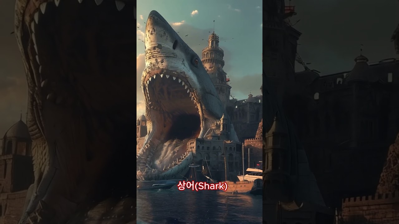 The Hidden Animals(숨겨진 동물):Starfish,Seahorse,Clam,Jellyfish,Giant squid,Shark(불가사리,해마,조개,해파리,오징어,상어)
