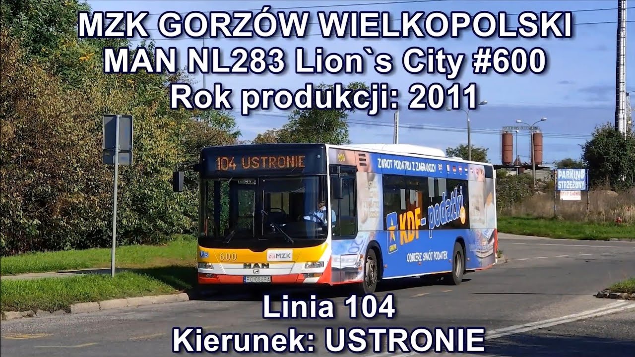 MZK Gorzów Wielkopolski - Linia 104, MAN NL283 Lion`s City 