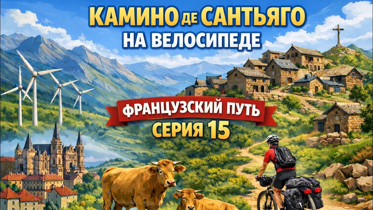 Камино де Сантьяго на велосипеде. Серия 15. Французский путь пилигрима. Астрога и Foncebadon. 