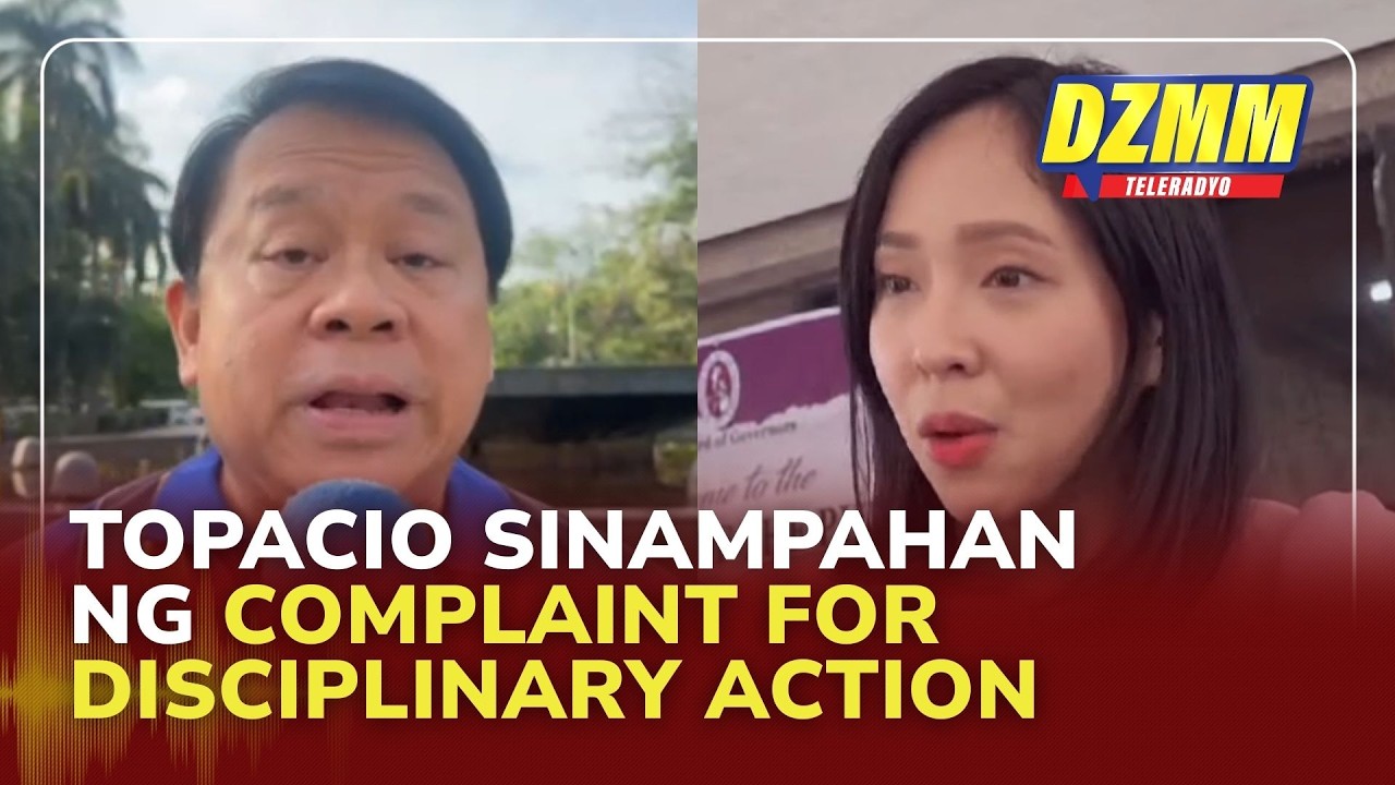 Topacio faces complaint for disciplinary action filed by Rep. Elago | DZMM Teleradyo (12 March 2026)