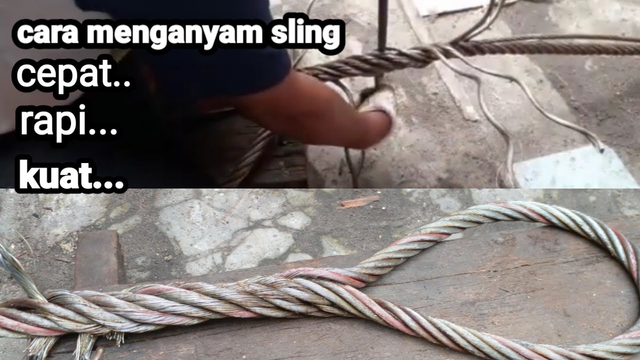 cara menganyam tali sling baja./cara membuat wayer. #wiresling #splice #selingbaja