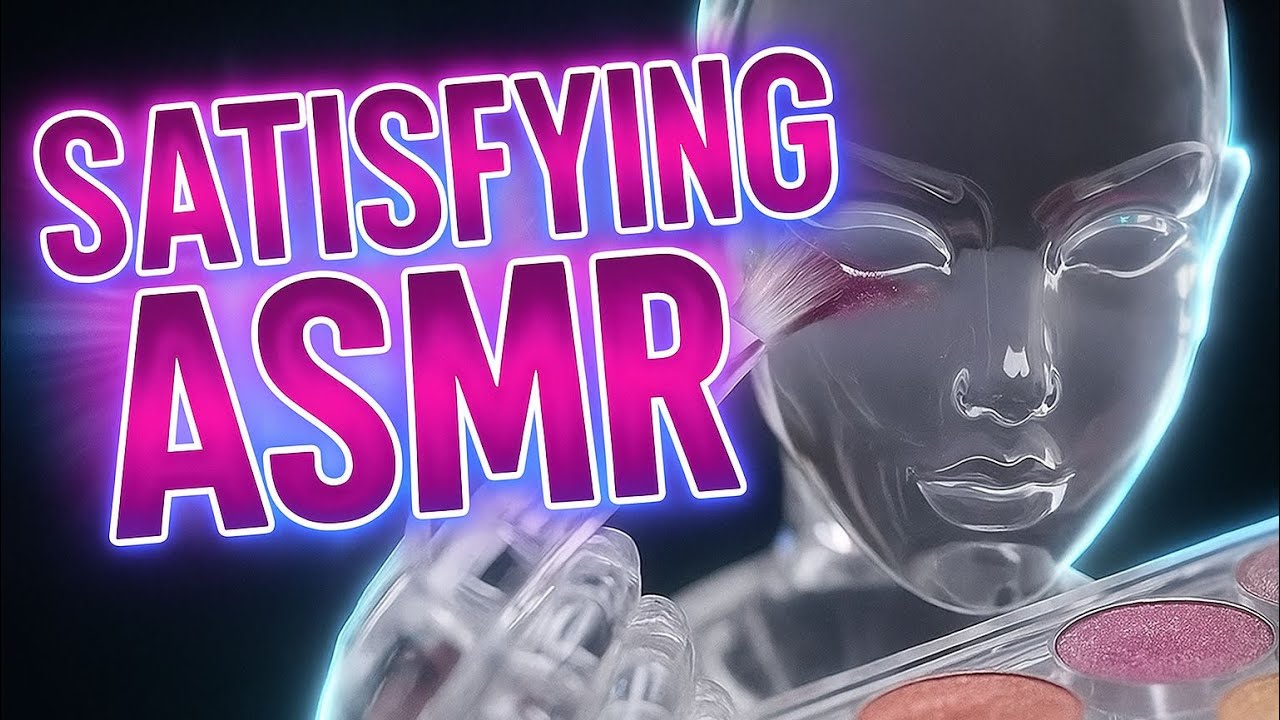 Satisfying Video of a Glass Person Applying Makeup with Relaxing Sound