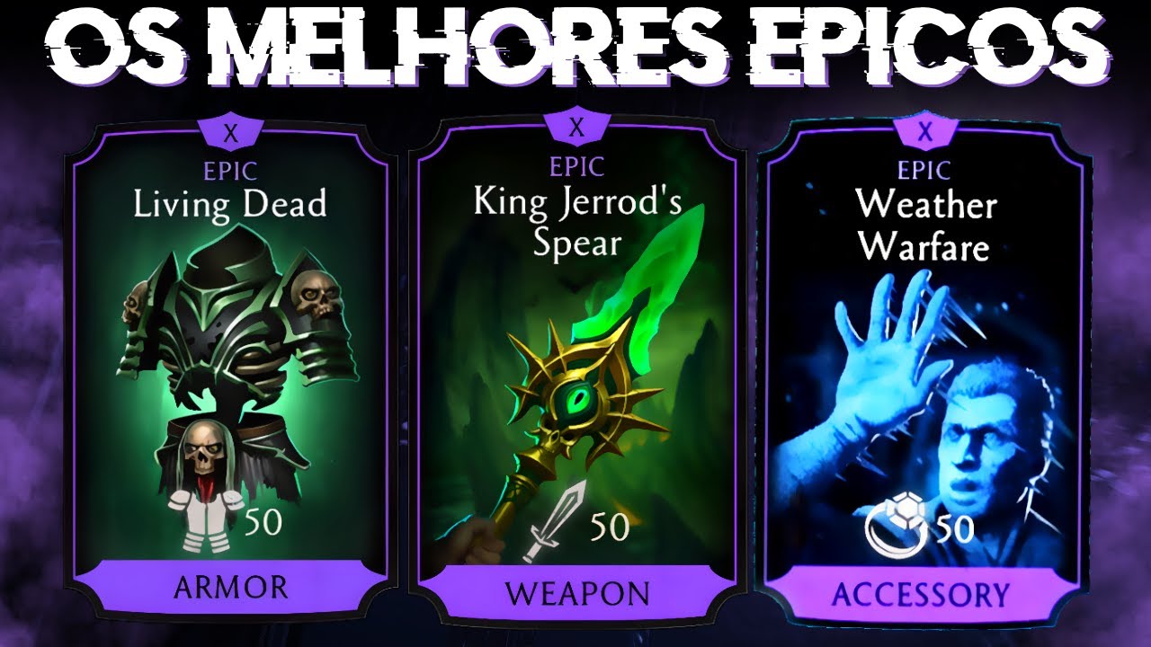 Top 15 Melhores Equipamentos Épicos do Jogo | Os Melhores Equipamentos Épicos do MK Mobile em 2023