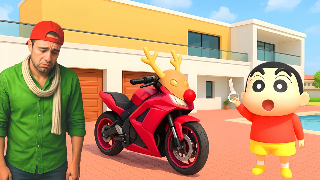 Shinchan Won The Monster Superbike 🤩💥 In Indian Theft Aura Simulator 🔥😱 Aryan Gamerz 