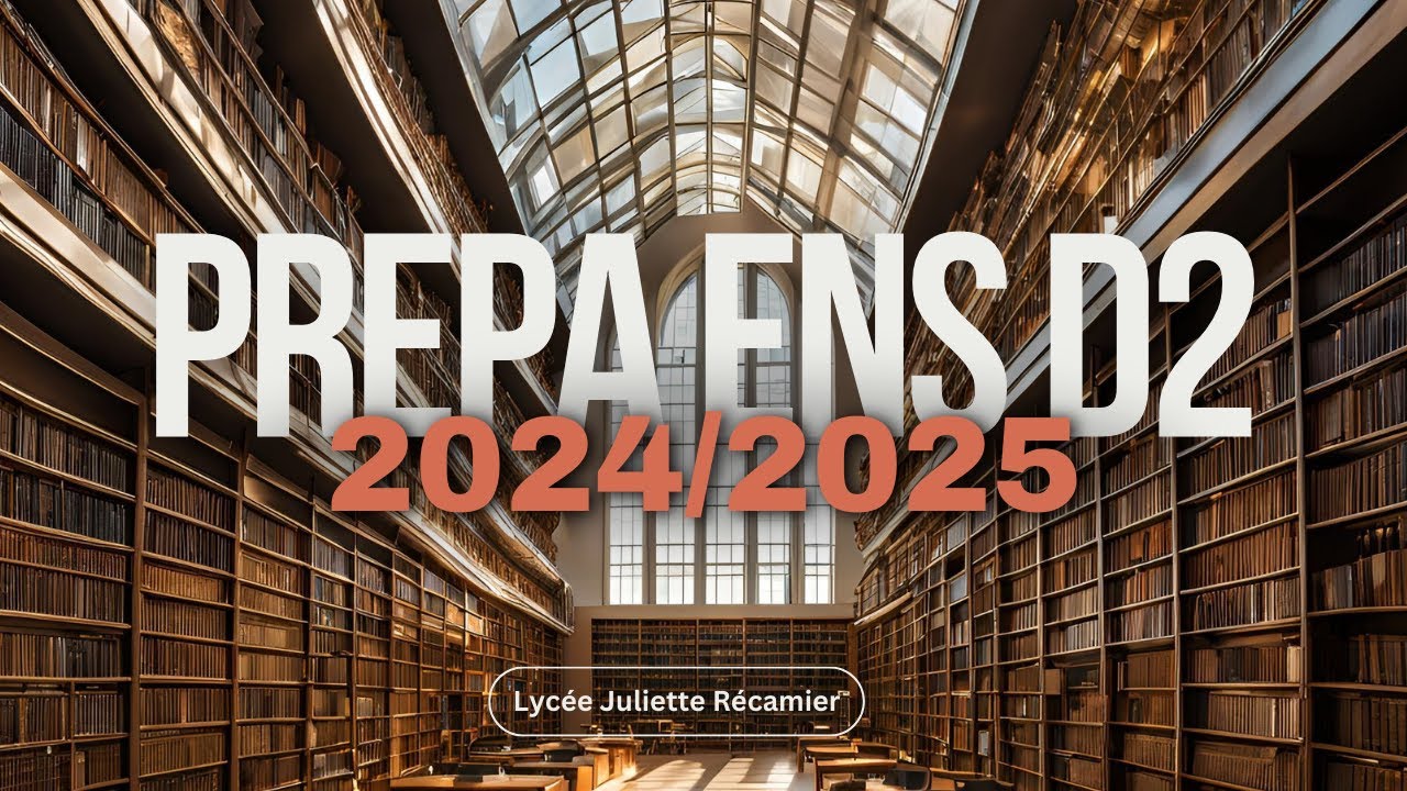 Vidéo promotionnelle CPGE ENS D2 lycée Juliette Récamier 2024/2025
