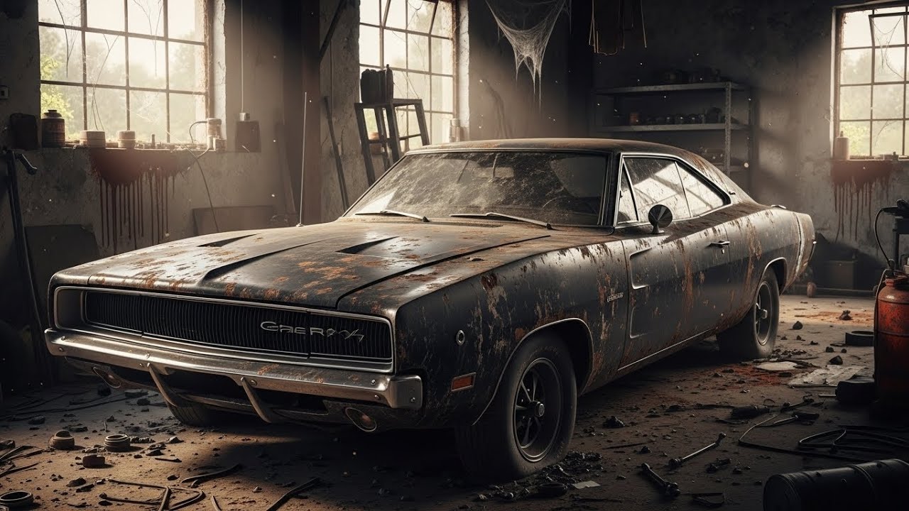 ASMR Car Restoration Full Rebuild of Dodge Charger 1969 from Abandoned Condition to Looking New