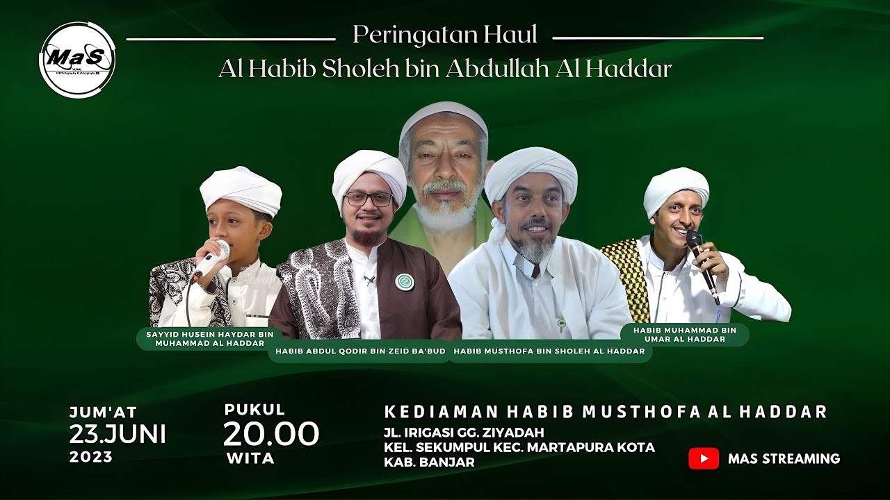 🔴 LIVE | Haul Habib Sholeh Al Haddar (Martapura - Banjar) | Habib Abdul Qodir Ba'abud