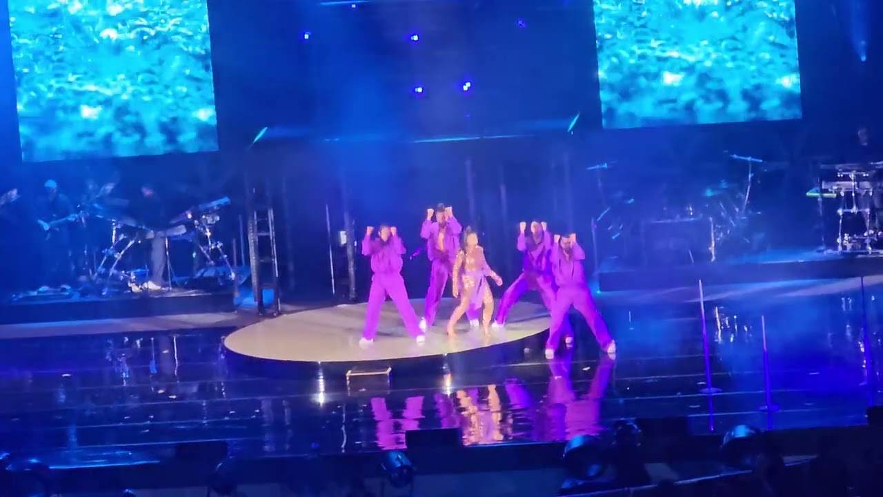 Janet Jackson performs live at the Hollywood Bowl.