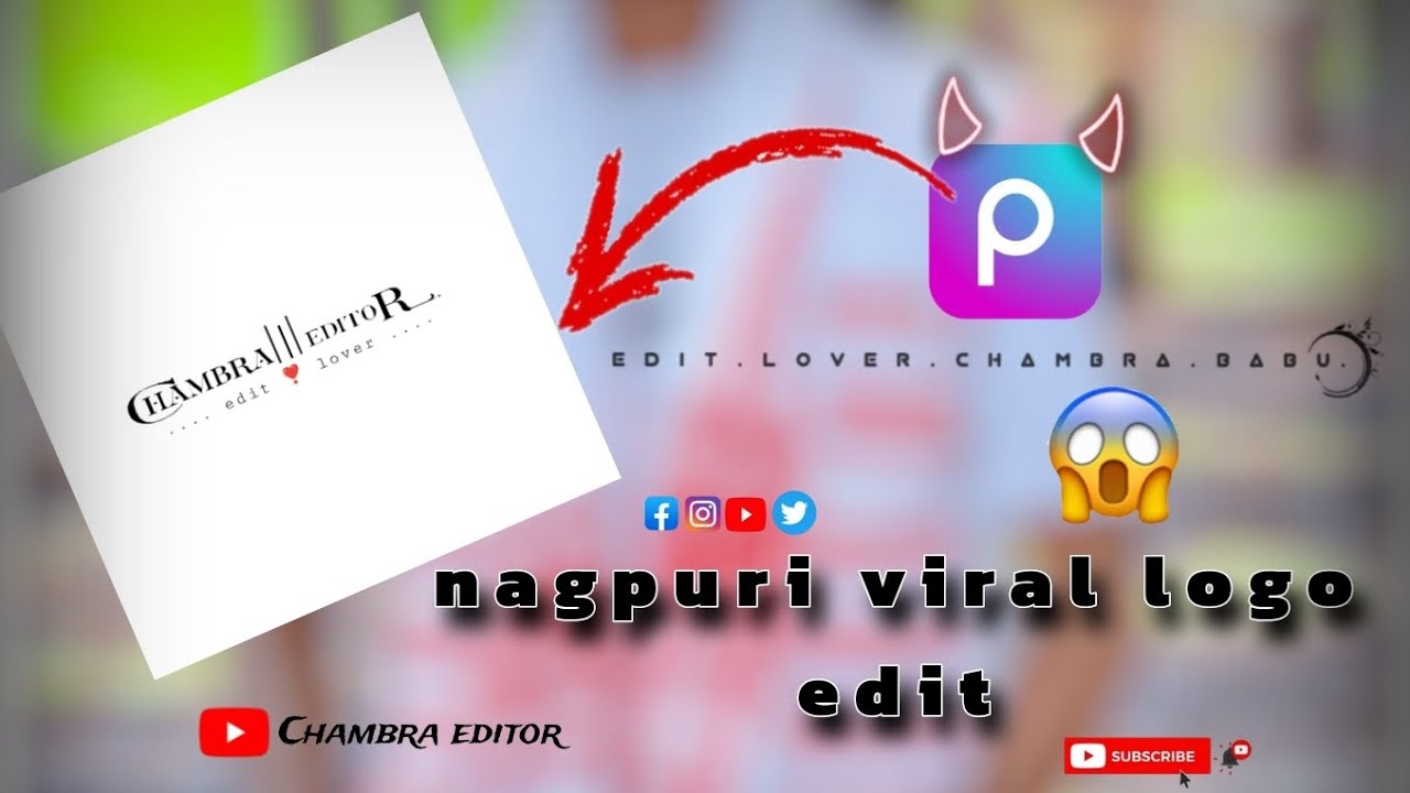 NAGPURI 😱 trending logo kaise 🤔 banaye PicsArt se  // just one click me @ChambraEditor