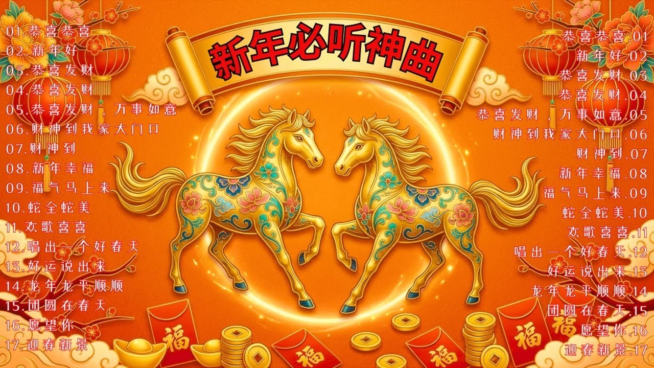 财神到我家 // 新年歌儿大家唱 🏆No.1《傳統》🏮賀歲金曲🍊【CNY】新年群星传统贺岁专辑🏮
