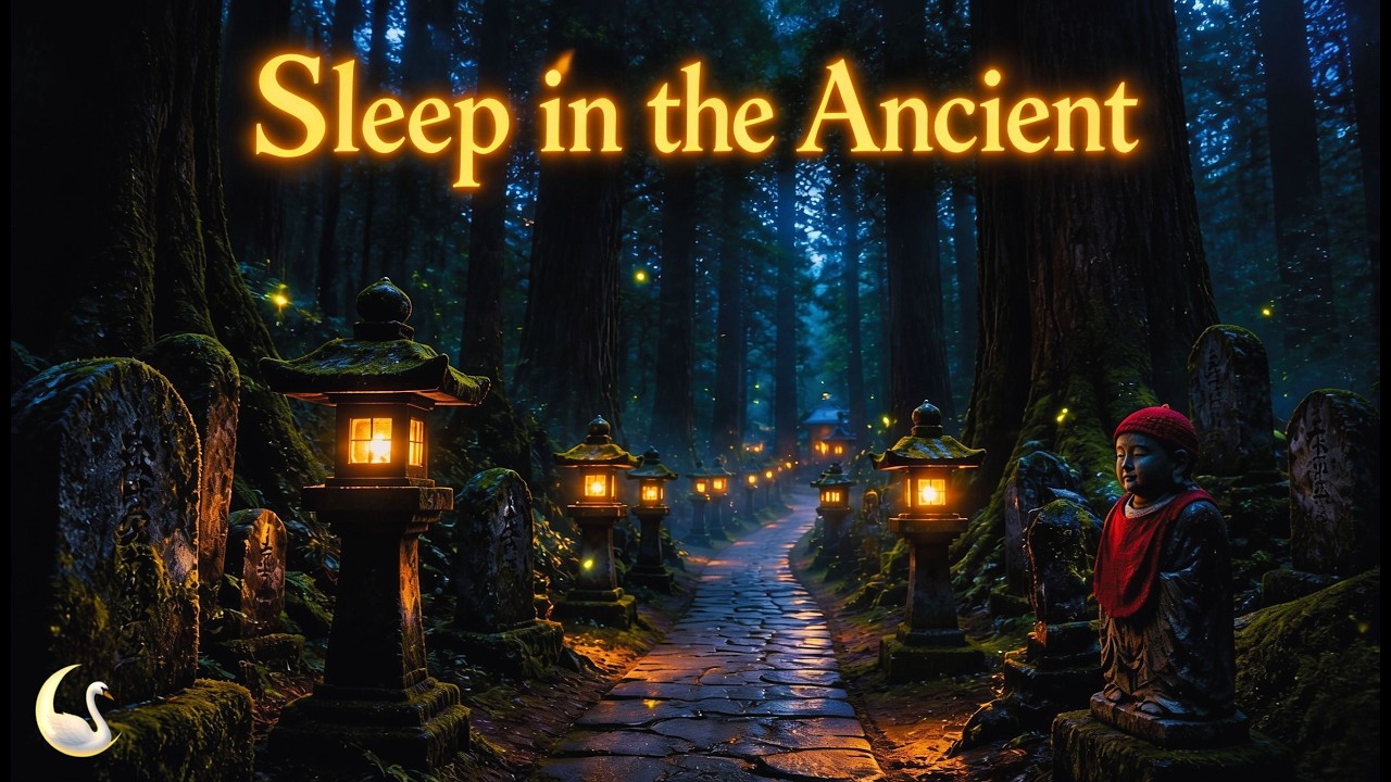 🪦 Gentle Walking Tour of Japan's Ancient Cemetery | Peaceful Night Tale 🌲 | Hidden History