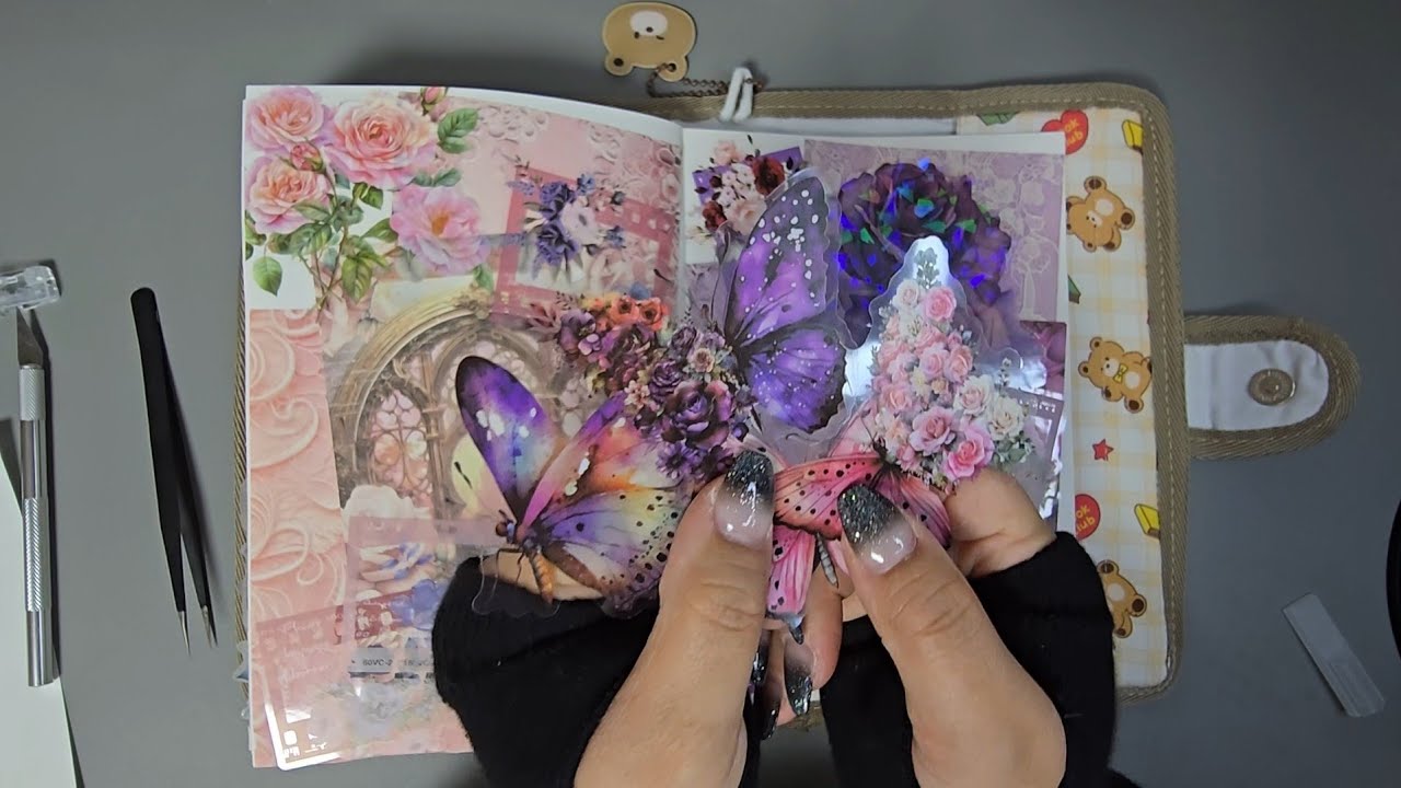 [ASMR] 분홍보라 테마로 다꾸하기🩷💜 ㅣ journaling ㅣ journal 감성다꾸 #journaling #journal #asmr 