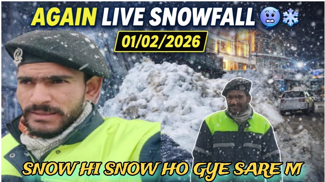 AGAIN LIVE SNOWFALL ❄️🥶 ||01/02/2026 || MANISH CHALA GYA CHOD KR 😰 || @HarishBharti06 