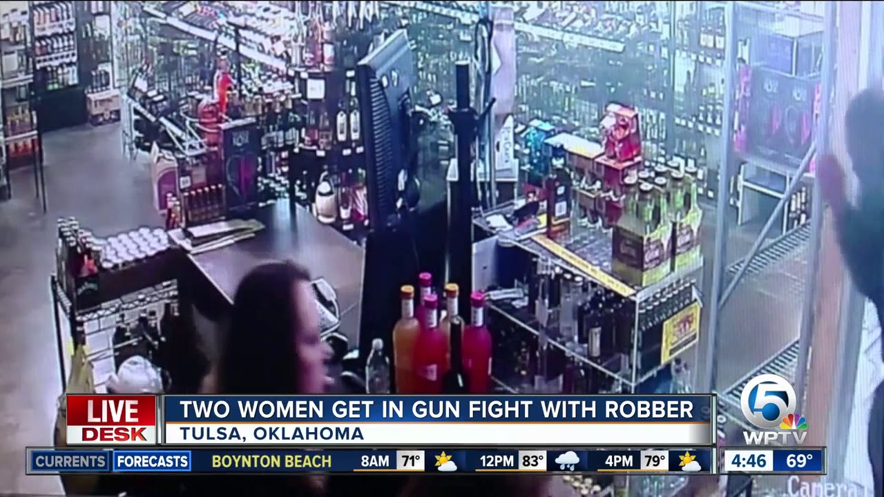 Two women get into gun fight with robber