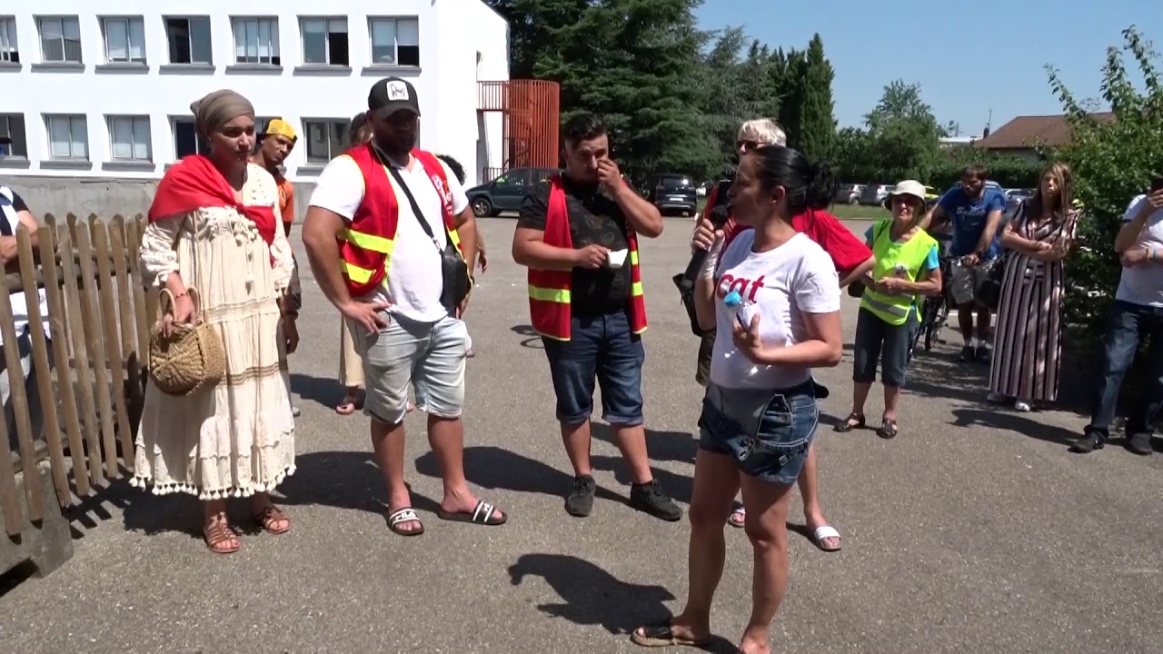 Emerjean : Rassemblement devant l'Entreprise à But d'Emploi de Villeurbanne