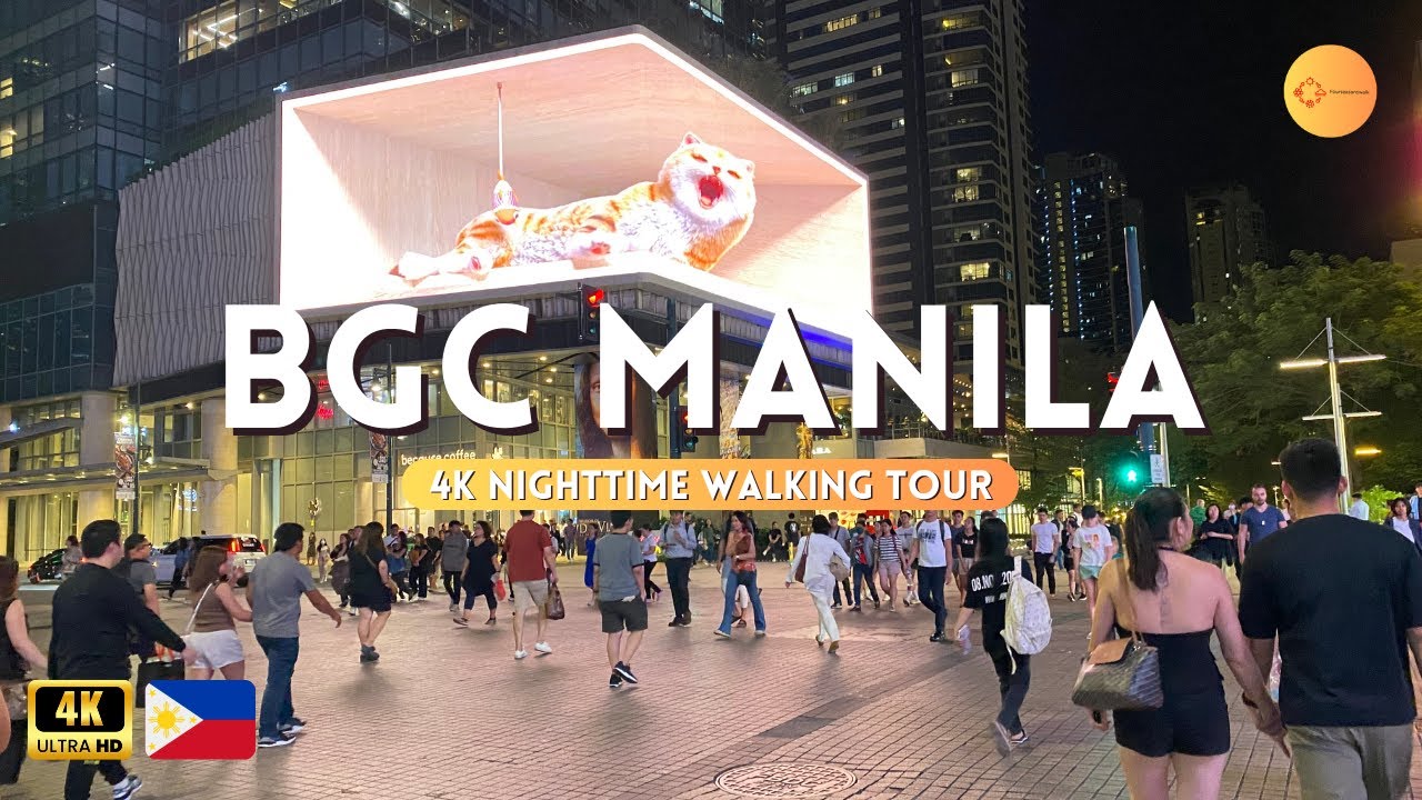 BGC (Bonifacio Global City) Metro Manila, Philippines 4K Nighttime City Walking Tour